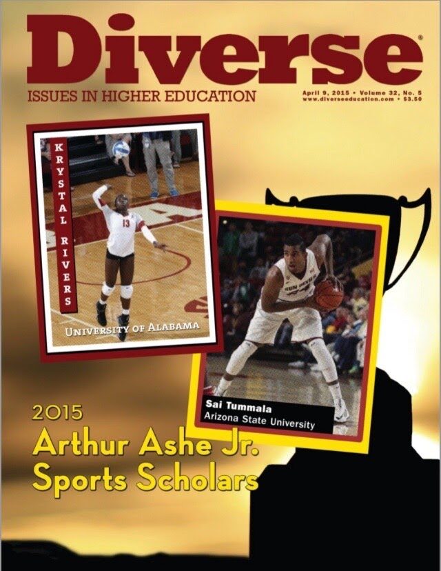 Diverse: Issues in Higher Education cover featuring the 2015 Arthur Ashe Jr. Sports Scholars