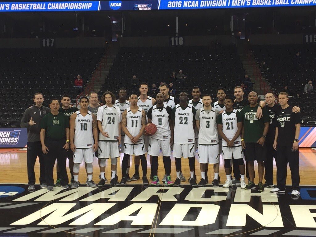 University of Hawaii team at the 2016 NCAA Tournament